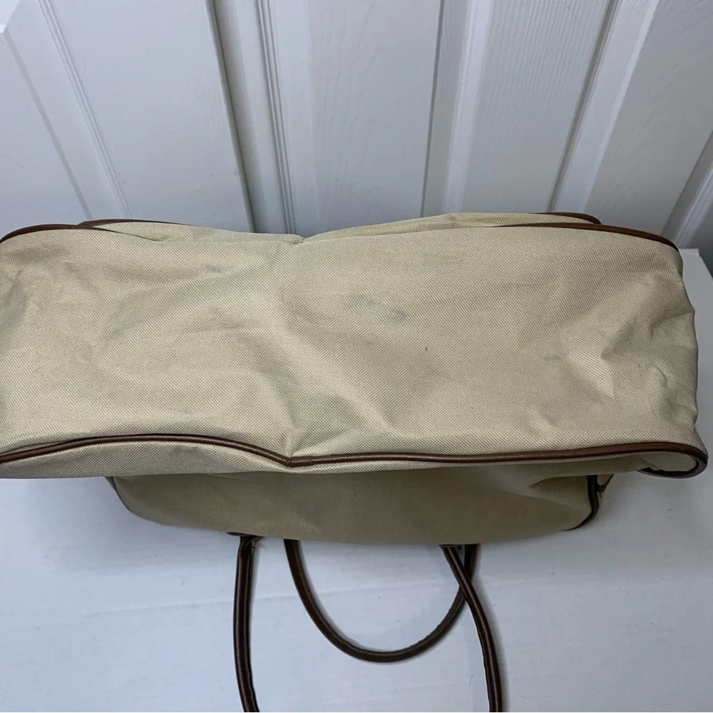 Roamans Beige Canvas Travel Overnight Bag/Satchel